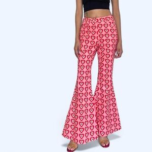 OHS Pink Heart Flare Pants 💖